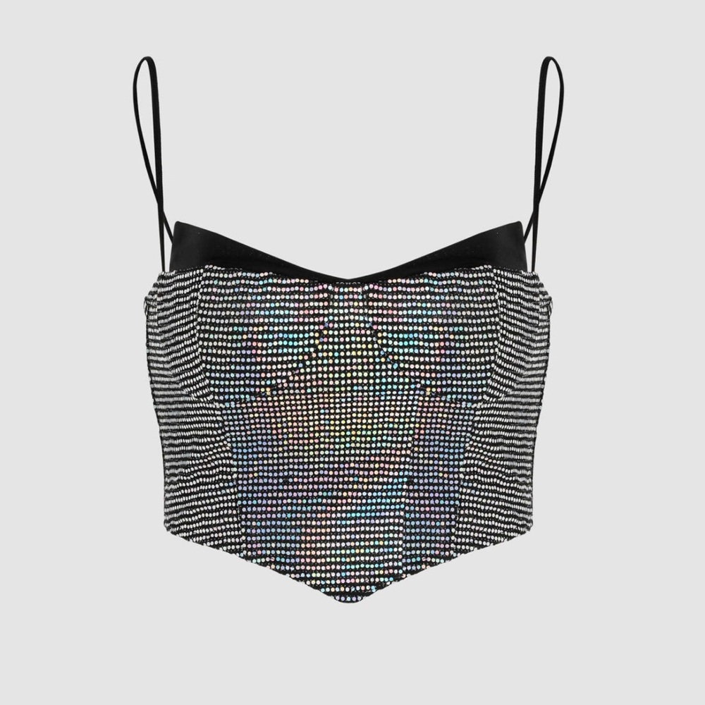 Bad B!tches Only Sequin Cropped Tank